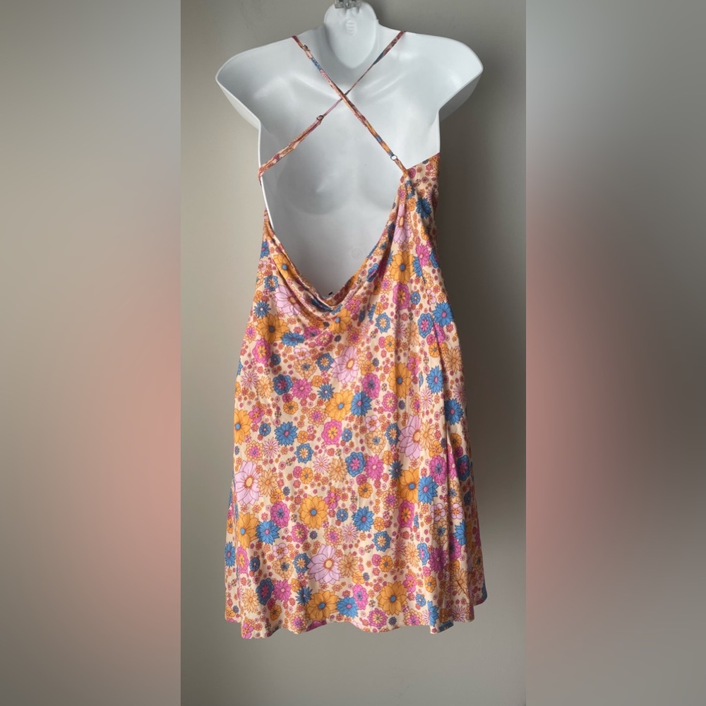 Lucca Sleeveless Multicolor Floral Print Dress Size Medium - Picture 3 of 6